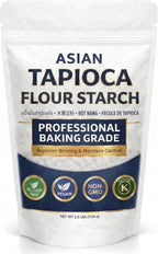 Tapioca Flour for Baking - Tapioca Starch Powder 2.5 lb Resealable Poly Bag - Non-GMO, Gluten Free, Vegan, Kosher, Plant Based, Cooking & Boba Pearls - Ideal for Thickening and Cooking Uses