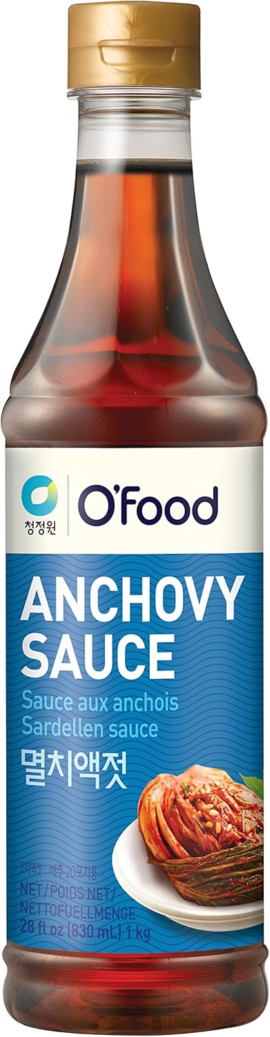 Chung Jung One O'Food Premium Anchovy Fish Sauce, Korean Pantry Staple Flavor Enhancer, Perfect for Kimchi, Soups and Stews (Anchovy Sauce, 1kg)
