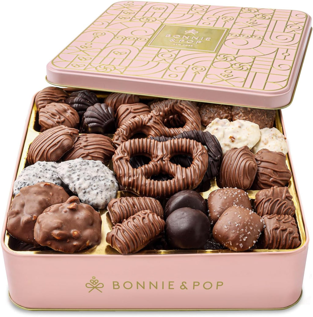 Chocolate Gift Basket for Women, Candy Gift Box Set for Woman, Holidays, Her, Mom, Wife, Girlfriend, Anniversary | Bonnie and Pop