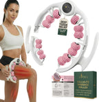 Cellulite Massage Roller, Fascia Blaster, Lymphatic Drainage Massager, Relieve Muscle Soreness, Body Sculpting Tool with Detachable Handles for Thighs, Legs, Buttocks, Gift Exfoliating Brush (Pink)