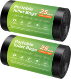 Portable Toilet Replacement Bags, 50 Count, 8 Gallon Capacity, Compostable, Leak-Proof, Durable, Versatile, and Compatible
