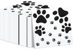 100 Pcs Paw Print Napkins, Paw Print Party Supplies, Puppy Theme Birthday, Table Napkins for Doggy Themed Party, Pets Kid's Birthday, Baby Shower