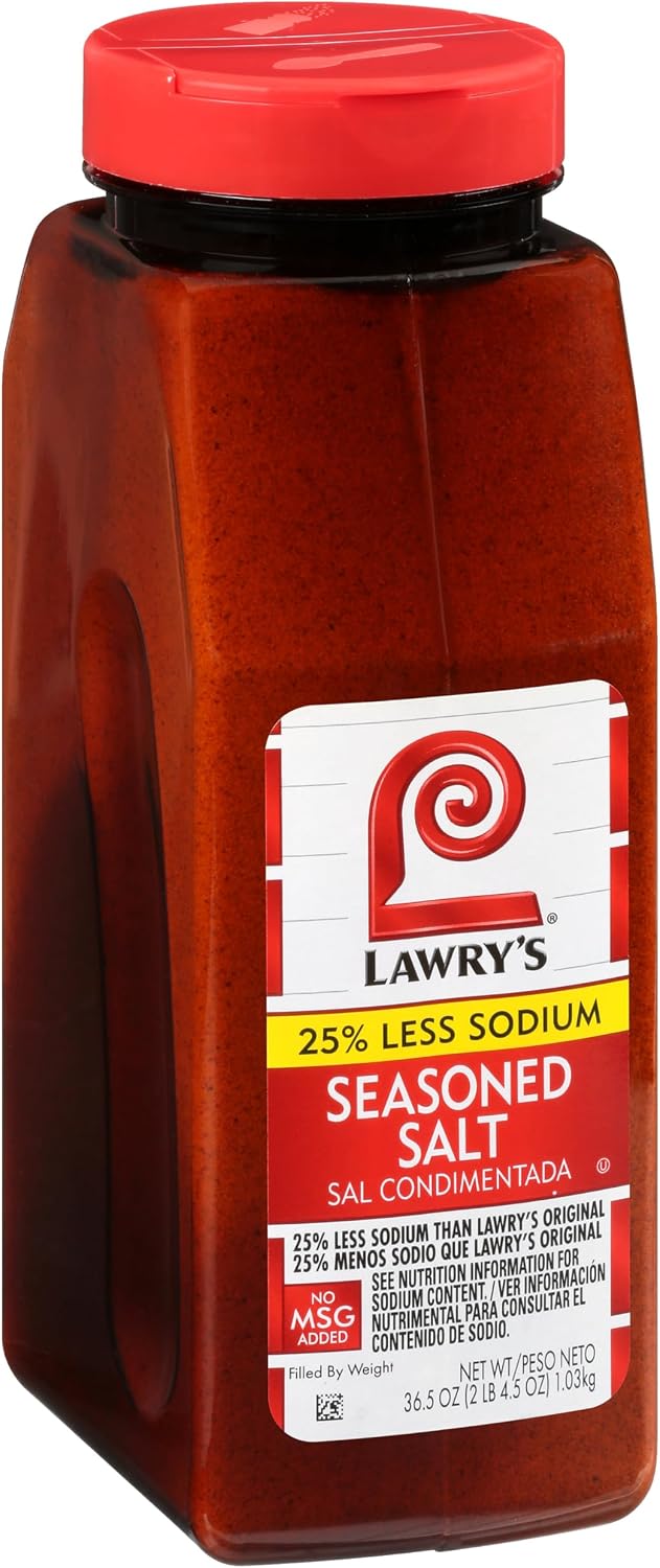 Lawry's 25% Less Sodium Seasoned Salt, 36.5 oz
