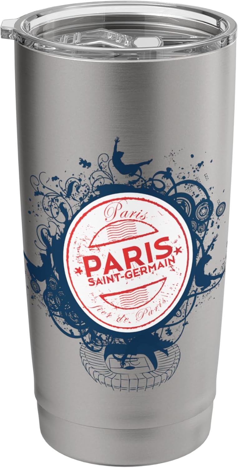 Trendy Paris Saint Germain Circle Crest Stainless Steel Insulated Tumbler