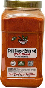 Desi Kitchen Chilli Powder Extra Hot (Tikhi Mirch) – Premium Indian Red Chili Powder | Pure & Natural, No Artificial Colors or Additives | Non-GMO | 5lb (80oz) | Packed by Rani Foods Inc.