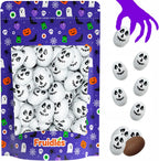 Fruidles Halloween Skulls, Double Crisp, Trick-Or-Treat Party Bag Fillers, Individually Wrapped in Multi-color Skull Design Foils, Kosher Certified (Half-Pound)