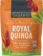 Viva Naturals Organic Quinoa, 4 lb – Pre-Washed Whole Grain, Plant Protein, USDA Organic, Gluten-Free, Non-GMO, Vegan, Kosher Rice and Pasta Substitute