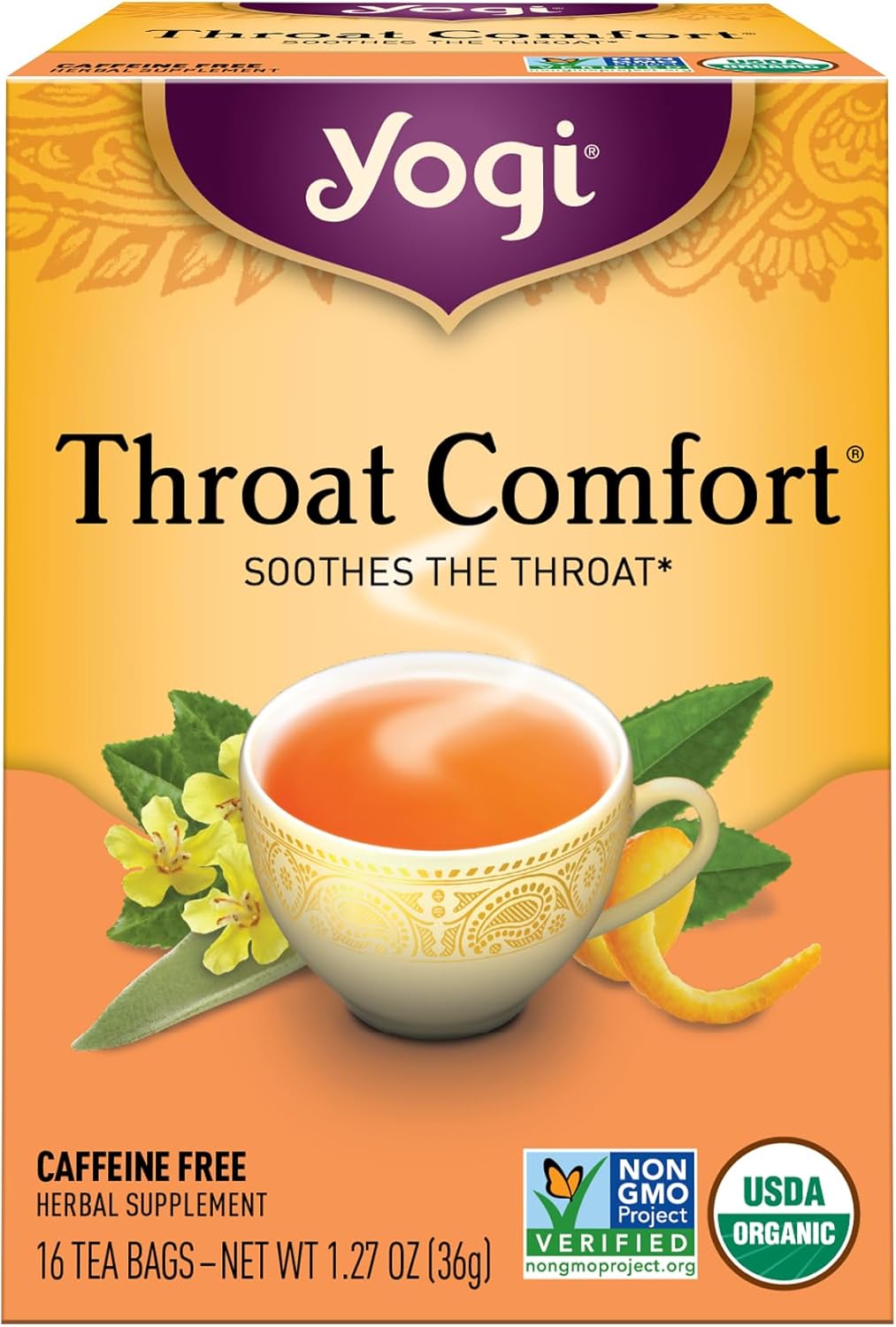 Yogi Tea Organic Throat Comfort Tea, 16 ct