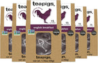 Teapigs English Breakfast Tea Bags Made With Whole Tea Leaves, Natural Ingredients, Non-GMO, Classic Morning Blend – 90 Count (6 Packs of 15 Teabags)
