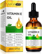 Vitamin E Oil 2 Fl Oz - Vitamin E Oil for Skin, Face, Hair, Body - Natural Antioxidant for Dryness, Wrinkles, Scars & Stretch Marks, Moisturizing and Firming Skin