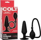 CalExotics COLT XXL Pumper Plug, 6 Inch Inflatable Silicone Anal Plug with Easy Squeeze Bulb and Quick Air Release Valve Black SE-6868-25-3