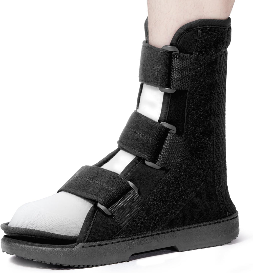 Estinko AFO Foot Drop Brace, Foot Drop Brace for Walking Drop Foot Brace Adjustable ALS, TBI, MS, Diabetes Stroke (Black, Small)