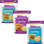 Milton’s Gluten Free Crackers Variety Bundle (Crispy Sea Salt, Multi-Grain, Everything) - Non-GMO Project Verified, Kosher, Certified Gluten Free Snack, Whole Grains In Every Bite - 4.5 Oz, Pack of 3