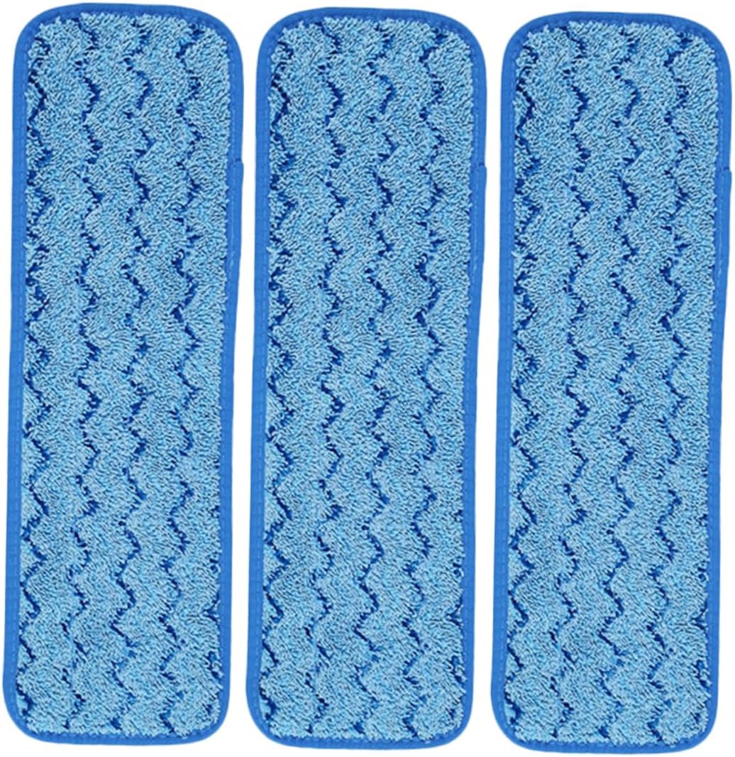 Beaupretty 3pcs Microfiber Mop Replacement Pads Reusable Floor Mop Cloths for Hardwood Tile and Laminate Cleaning Compatible Flat