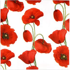 Gift Boutique 100 Poppy Floral Cocktail Beverage Napkins Disposable Paper Red Poppies Flower Dessert Napkin for Spring Summer Valentine Party Supplies