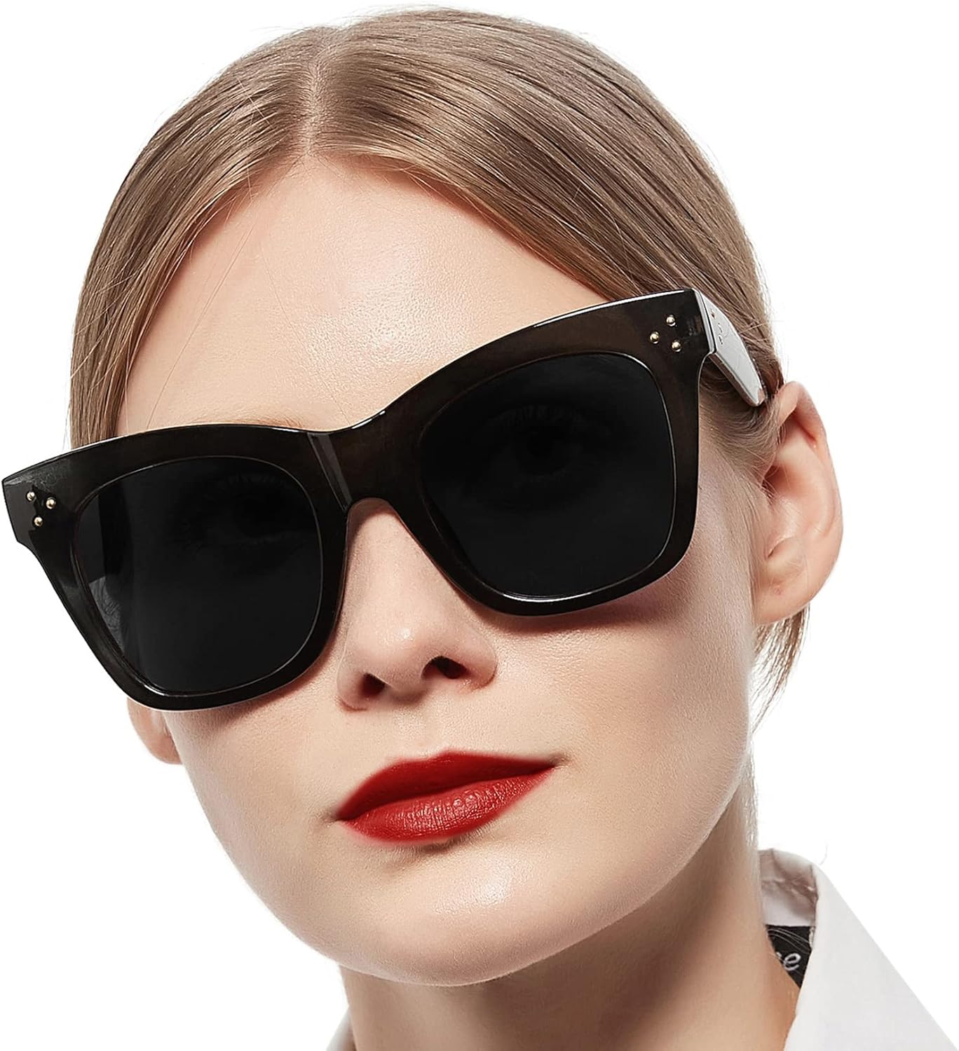 Oversized Reader Sunglasses for Women 2.50 Cat Eye Reading Glasses UV Protection Design 1.0 1.25 1.5 1.75 2.0 2.25 2.5 2.75 3.0 Black 250