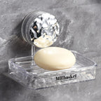 Soap Dish Holder Suction Cup, Wall Mounted Self Draining Soap Case & Sponge Rack, No Drilling Suction Bar Soap Holder for Bathroom, Kitchen Sink