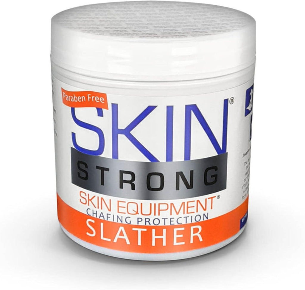 Skin Strong Slather Anti-Chafing Cream and Chamois Cream. Eliminates Friction, Chafing, Saddle Sores, and Thigh Chafing