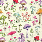 IHR Ideal Home Range Cocktail Napkins Rosanne Beck Disposable 3-Ply Paper Party Napkin Pack, 5" x 5", Mushrooms, 20-Count