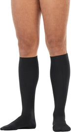 JOBST forMen Compression Socks 20-30 mmHg Knee High, with SoftFit Band, Closed Toe, Black, Large