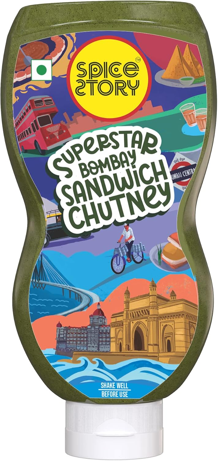 Spice Story Bombay Sandwich Chutney, Indian Street Style Sandwich Chutney Made with Fresh Coriander and Green Chilli - 200g