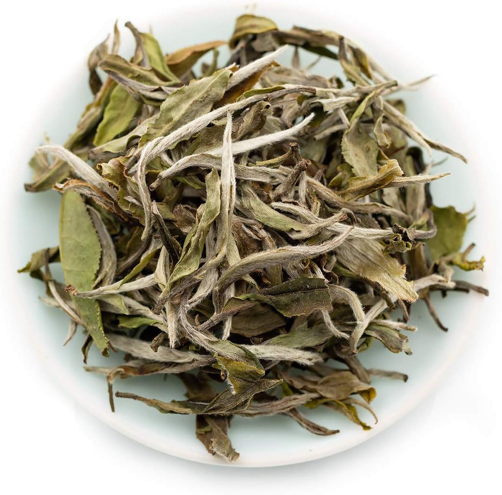 oriarmcha 50g / 1.76oz Chinese White Peony Tea Loose Leaf King Grade - Bai Mu Dan Wang Fuding White Tea Leaves - Mingqian Pai Mu Tan - Brew Hot or Iced Tea