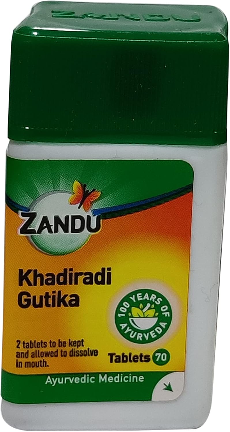 Ayucine Forever Zandu Khadiradi Gutika - 70N x Pack of 10