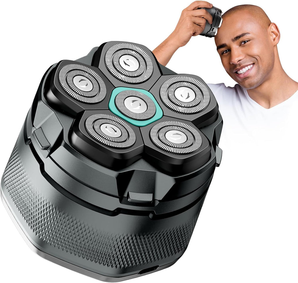 Head Shavers for Bald Men - kensen 6D Cordless Bald Head Shavers for Men, Christmas Gift Body Shaver for Mens for Bald Heads & Face IPX6 Waterproof Wet/Dry Use LED Display Balding Clippers Heads Razor