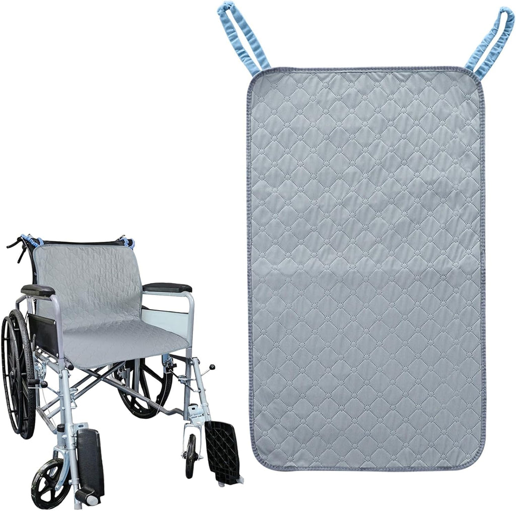 Waterproof Chair Pads for Incontinence, Reusable Highly Absorbent Wheelchair Pads for Seat with Handles, Washable Wheelchair Cover for Adults and Elderly 35.4" x 19.68"