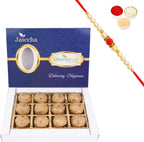 Jaiccha Ghasitaram Rakhi Gifts for Brothers Panjeeri Laddoo 12 pcs with Beads Rakhi
