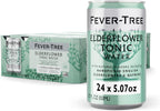 Fever-Tree Elderflower Tonic Water – Premium Mixer for Cocktails and Mocktails, 24 x 5.1 fl oz Cans – Naturally Sourced, Non-GMO