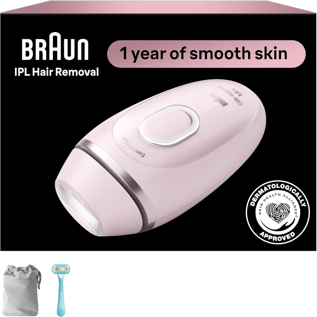 Braun IPL Mini, Silk·Expert Mini, IPL Hair Removal for Women and Men, Permanent Laser Hair Reduction At-Home, IPL1111