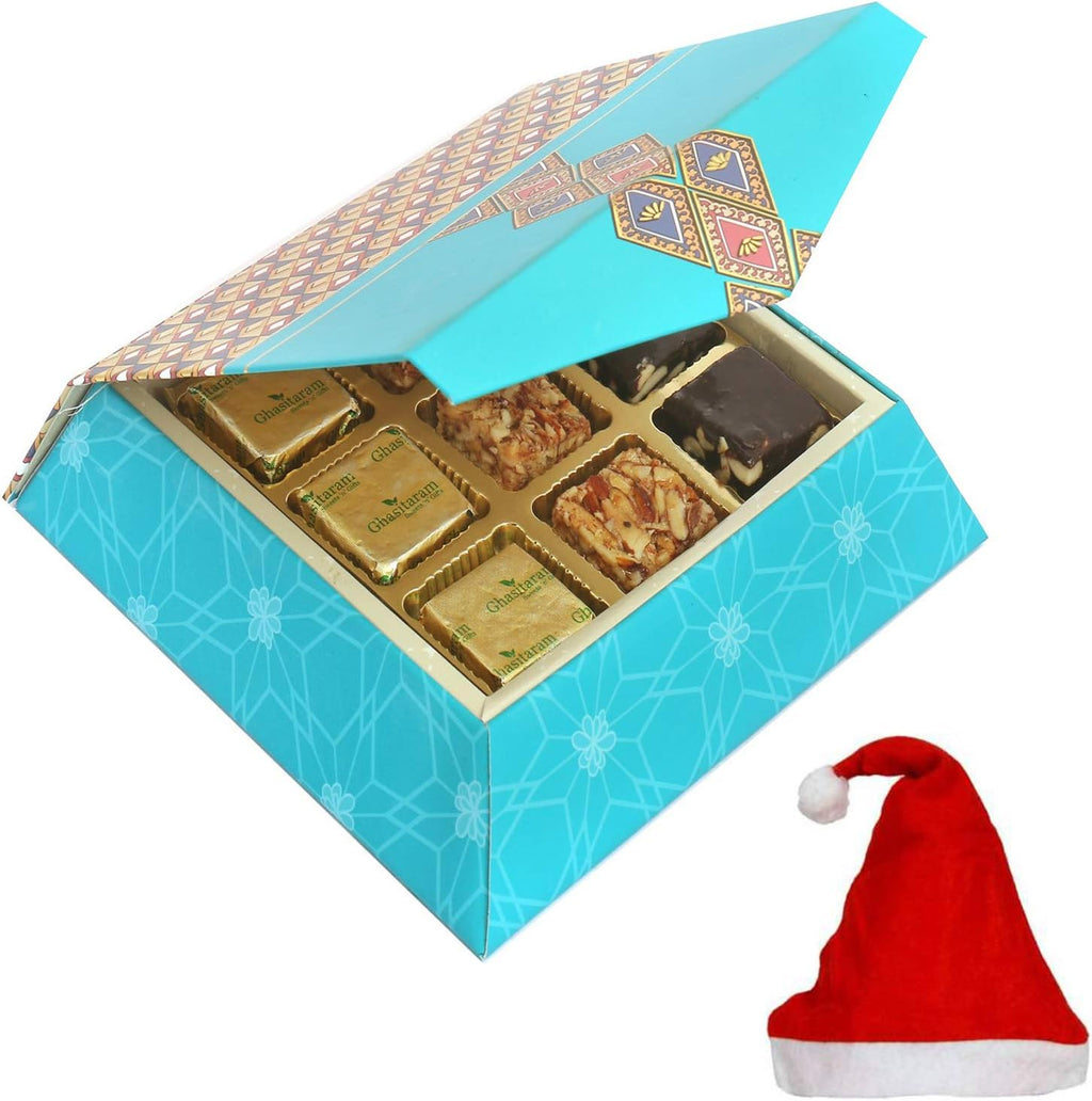 Ghasitaram Gifts Christmas Gifts - 9 pcs Assorted Bites SQ Box 225 GMS