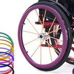 Wheelchair Rear Wheel Grips Cover - 22in/24in Silicone Non-Slip Wear-Resistant Push Rim Covers, Improve Grip and Traction