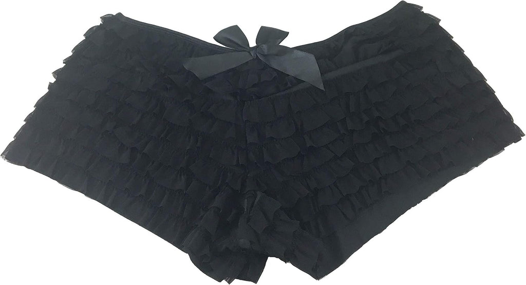 Daisy corsets Mesh Ruffle Panty w/Bow 6X Black