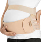 Maternity Belly Band for Pregnant Women, Maternity Belt, Pregnancy Belly Support Band for Abdomen,Breathable and Adjustable Belly Brace, Relieve Waist and Back Pain (Large)