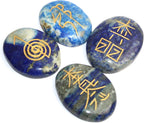 Jet International Lapis Lazuli Usui Reiki Healing Set Chakra Balancing Meditation Gemstone Spiritual Energized Positive Mental Peace Prosperity Growth Bonding Relationship De-Stress Anxiety