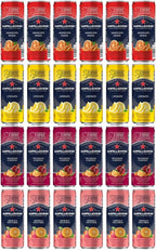 San Pellegrino Sparkling Fruit Beverages Variety Pack, 11.15 fl oz Cans – 24 Pack – Blood Orange, Lemon, Prickly Pear & Pomegranate Orange – Refreshing Italian Sparkling Drinks