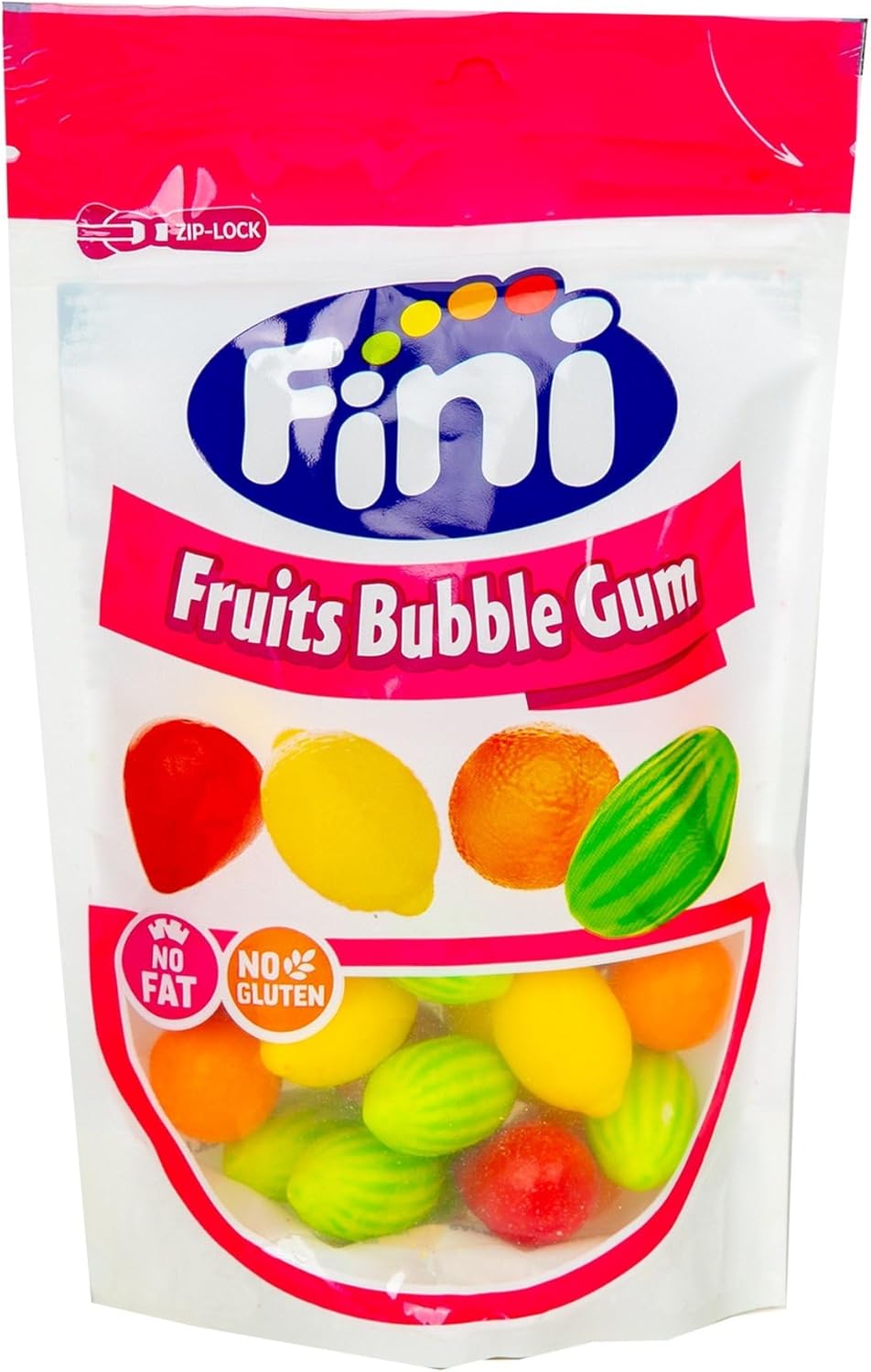 Fini Fruits Bubble Gum I Fruit shaped and flavored Bubble Gum I 165g 5.82 ounce
