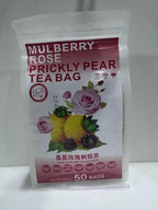 Plant Gift Mulberry Rose Prickly Pear Tea Bag 8.81oz (10g*25bags) Rock Dugar, Lily, Chinese Pure Natural, Health Care Mixed Tea, Combination of Floral Tea 250g 桑葚玫瑰刺梨茶