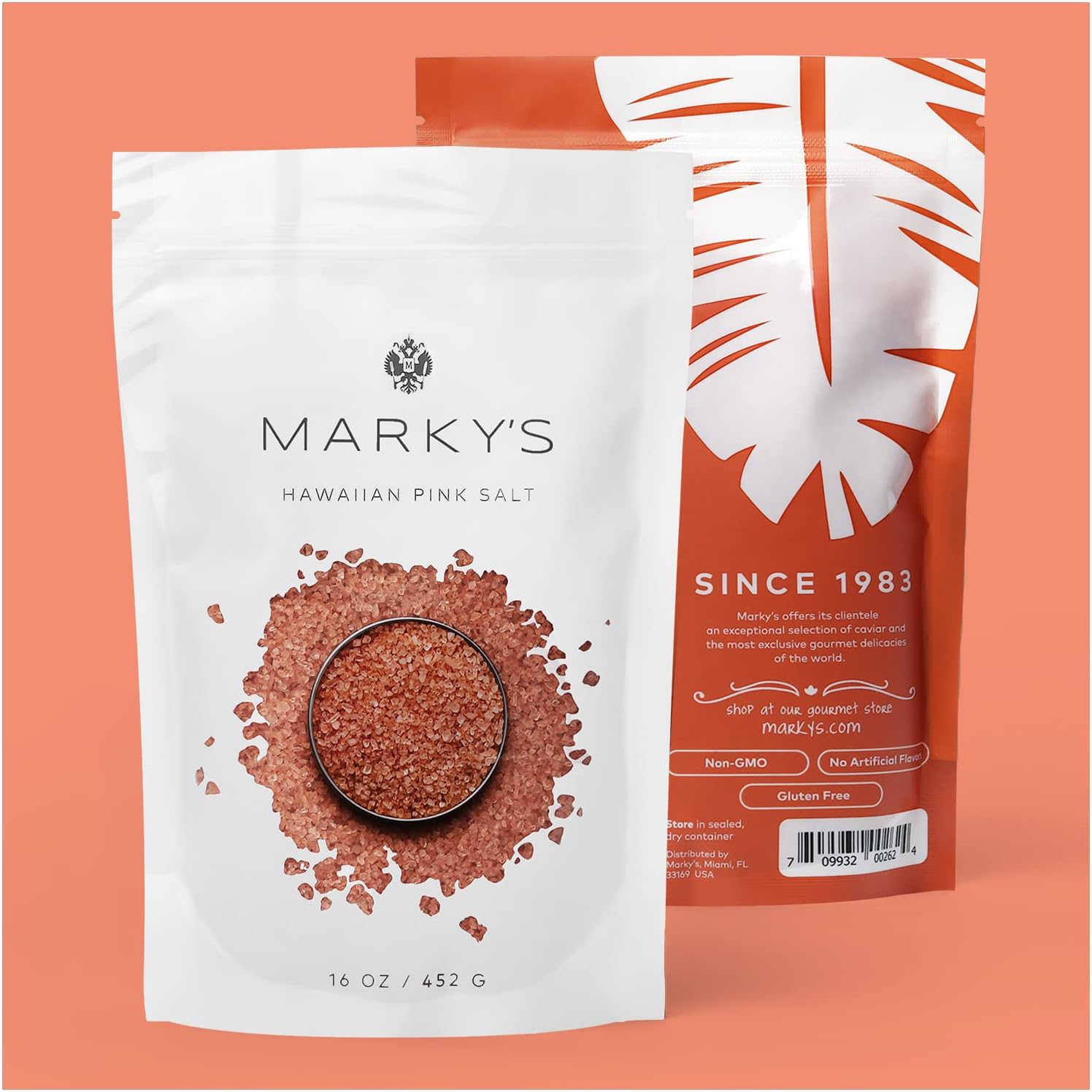 MARKY'S Hawaiian Pink Sea Salt Medium Coarse - 1 lb / 452 g