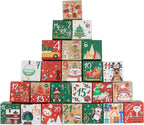Lihome Diy Advent Calendar - Empty Advent Calendar to Fill Yourself, Christmas Advent Boxes Empty for Kids and Family (Classic Box)