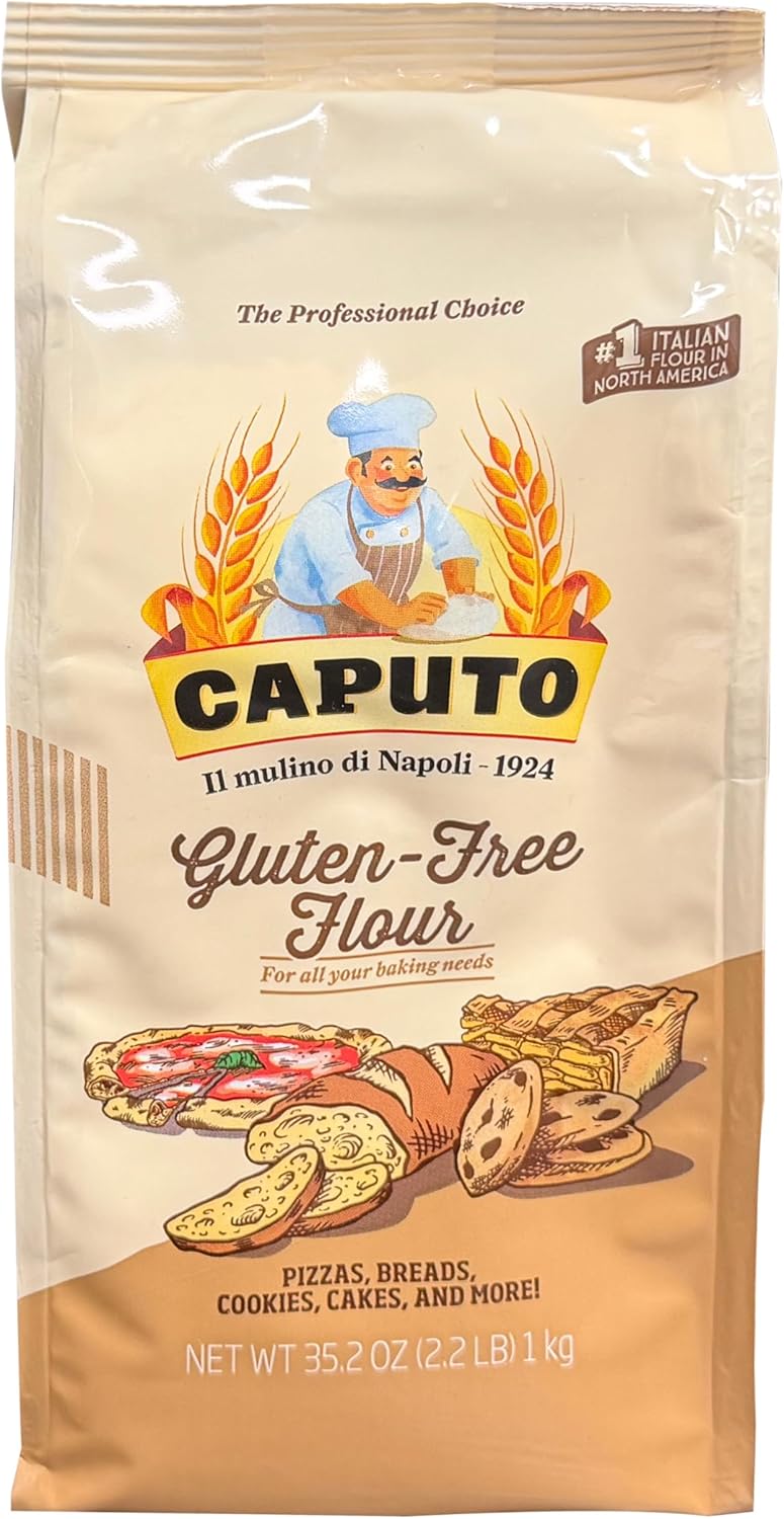 Antimo Caputo Gluten Free Pizza Flour 2.2lb - All Natural Multi Purpose Flour & Starch Blend for Baking Pizza, Bread, & Pasta