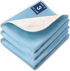 Washable Waterproof Underpads, 24" x 18" (3 Pack) Reusable Incontinence Pads for Chair, Bassinet, Crib, Car Seat, Sofa, Wheelchair, Small Size