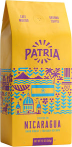 Patria Nicaragua Dark Roast Ground Coffee, 12oz Bag (Pack of 1)