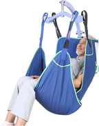 EZ Assistive Patient Lift Sling, Fully Body Lifting Sling with Twisted Fabric,500 lbs (Blue, Medium-Blue)