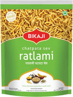 Bikaji Aslee Bikaneri Ratlami Bhujia 14.11 oz (400g), Spicy Chatpata Sev Gathiya, Authentic Indian Namkeen Snack, Traditional Bikaner Recipe, Crunchy and Flavorful, Everyday Munching Tea-Time and Party Snack, Vegetarian Ready-to-Eat