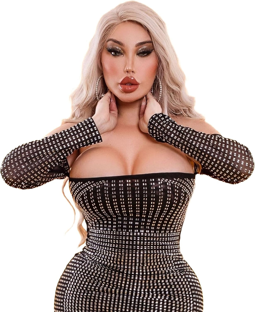 Breastplate for Crossdressers, Silicone Breast Forms for Transgender Drag Queen Fake Boobs for Cosplay