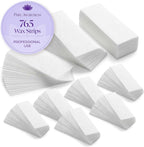 765 Professional Wax Strips for Waxing – Tear-Resistant Fabric Hair Removal Strips – 225 Large & 540 Small – Reusable for Warm Wax & Sugar Paste – Face, Body & Intimate Areas