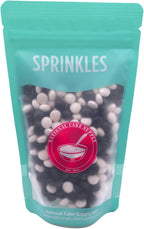 NCS Soccer Ball Edible Sprinkles – Black & White Cupcake, Cake & Cookie Decorations, 8 oz